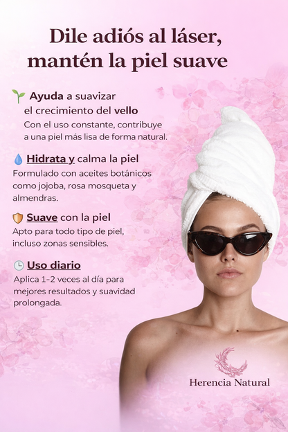 Herencia Natural - Aceite Natural para Reducir el Crecimiento del Vello